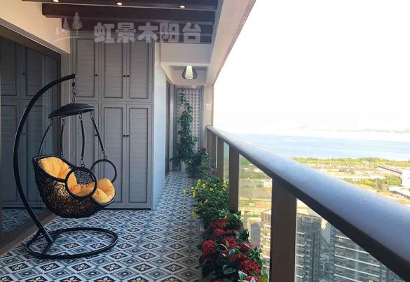 美式田園木陽(yáng)臺(tái)